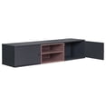 thumbnail image 6 of Aukfa Floating TV Stand for TVs up to 60" - Wall Mounted TV Shelf with Cabinets - Black, 6 of 8