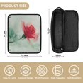 thumbnail image 3 of Hair Tools Storage with Heat Resistant Mat- Greenish-blue Silk Printed Curling Iron Travel Bag/Flat Iron Case for Women, 3 of 8
