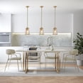 thumbnail image 5 of LNC 1-Light Modern Pendant Light in Gold Finish with Seeded Glass Shade, 5 of 12