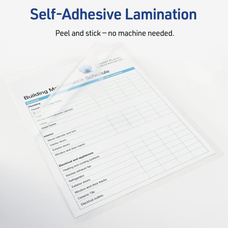 Avery Clear Laminating Sheets, 9" x 12", 50-Pack photo 3