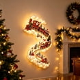 thumbnail image 3 of Yeuimy Christmas Magic Trail Wall Light Train Hanging Decoration With Warm White Led With 3D Star And Snowflake Accents Indoor Holiday Decor For Living Room Festive Xmas Gift Holiday Decoration, 3 of 4