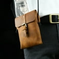 thumbnail image 4 of Stylish Mens Leather Crossbody Bag Compact Phone Holder Shoulder Strap, 4 of 9