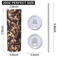 thumbnail image 3 of Camouflage 20 Oz Stainless Steel Skinny Tumbler – Vacuum Insulated Slim Travel Cup with Lid & Stainless Steel Straw, 360° Full Wrap Printed Tumbler for Home, Office & Outdoor Use, 3 of 6