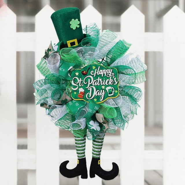 QTOCIO Irish Festival Garlands Door Decorations Saint Patrick's Day Ribbons Pygmy Garlands Pendant Props