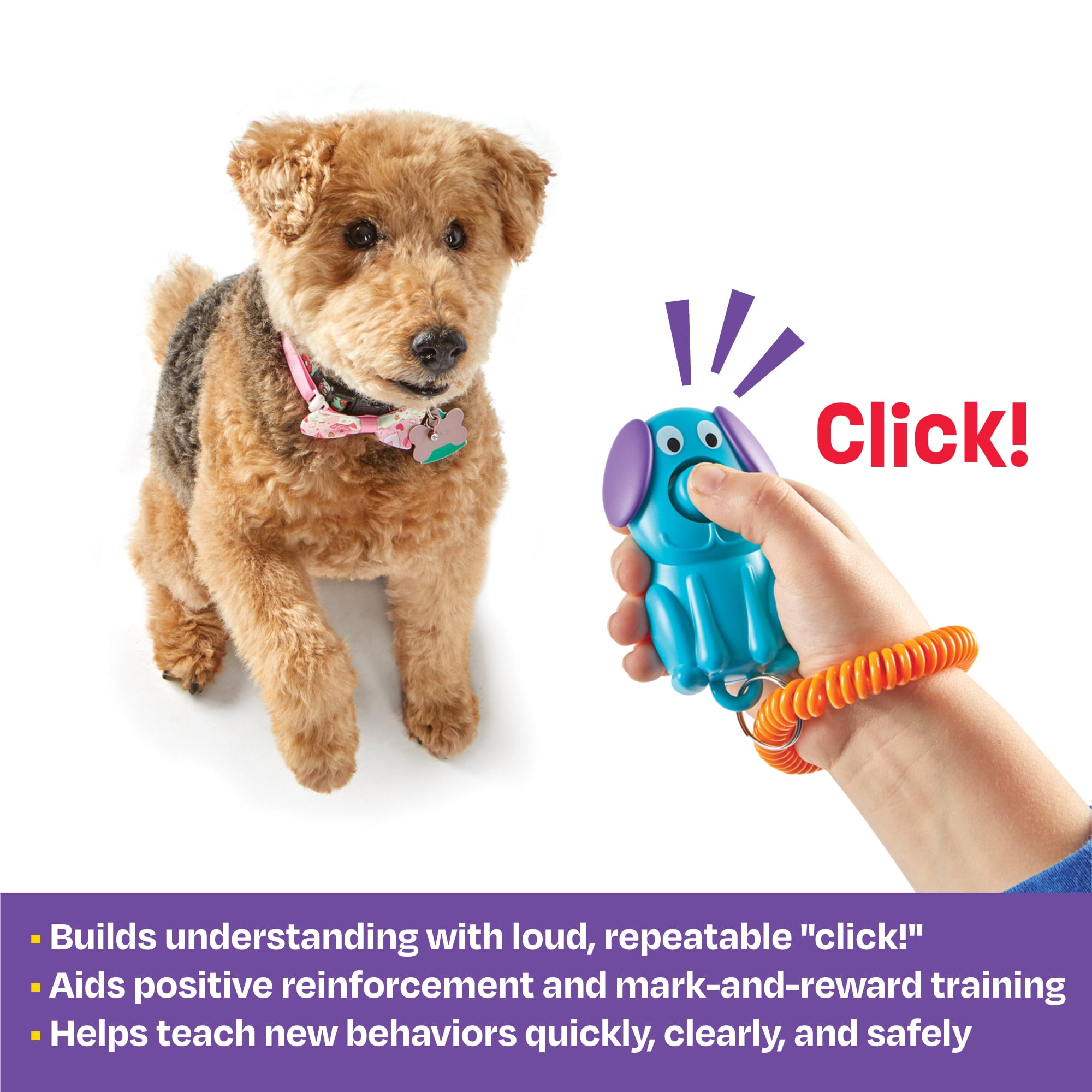 Brightkins Smarty Pooch Dog Training Clicker, Dog Toy and Puppy Toy for Enrichment & Behavior
