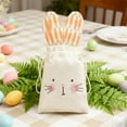 thumbnail image 4 of Hometravel Easter Gift Bag with Ear Loops, Linen Drawstring Candy Bag for Holiday, Spring Party Favor Bag with Handles, Decorative Bag for Treats, Gift, Table, Celebration, Children, 4 of 6