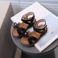 thumbnail image 2 of Black Soft Sole Sandals For Kids, Non-Slip Design, Adjustable Closure, Breathable Material, Perfect For Casual And Daily Use, 2 of 3
