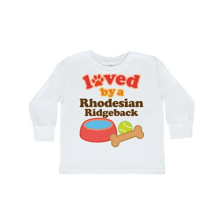 

Inktastic Rhodesian Ridgeback Loved By A (Dog Breed) Gift Toddler Boy or Toddler Girl Long Sleeve T-Shirt