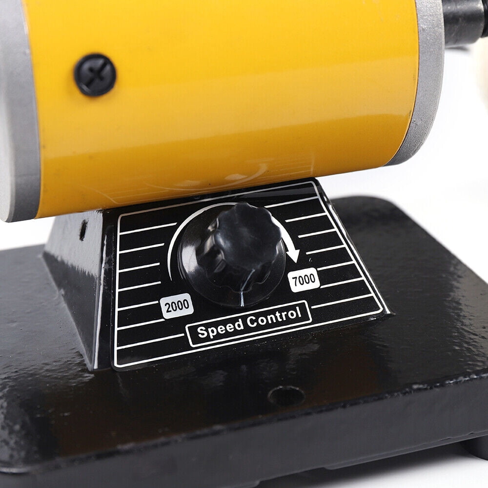 Mini Jewelry Polishing Buffing Machine Lathe Polishing Bench Buffer Polisher Grinder 200W 2000-7000rpm