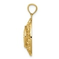thumbnail image 2 of 14K Yellow Gold Charm Pendant Polished Angel Diamond-Cut Medal, 2 of 4