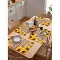 thumbnail image 4 of Watercolor Sunflower Farm Plant Placemats Set of 4,Wipeable Washable Table Mats for Dining Tables,Farmhouse Vintage Wood Board Place Mats for Kitchen Event Party Tabletop Decor, 4 of 7