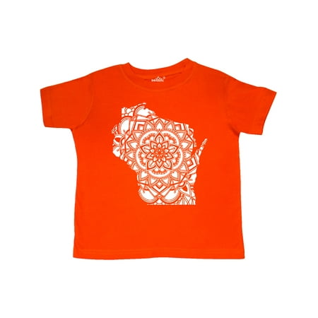 

Inktastic Wisconsin Silhouette Mandala Gift Toddler Boy or Toddler Girl T-Shirt