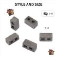 thumbnail image 2 of 240 Packs Cinder Blocks 1/12 Scale Mini Bricks Concrete Miniature Bricks Tiny Landscaping Accessories,240 x Dollhouse Mini Bricks,gray, 2 of 7
