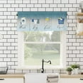 thumbnail image 4 of Laundry Room Valance Curtains for Laundry Room/Window/Living Room/Bedroom/Bathroom/Kitchen,Dry Wash Fold Repeat Rod Pocket Window Valance Tiers,Small Ombre Blue Window Curtain Drape Window Panel,54x18, 4 of 5