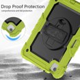 thumbnail image 7 of Case for iPad Air 5th Generation / iPad Air 4th Generation 10.9 inch with Screen Protector, 360 Degree Rotating Kickstand Hand Strap Shockproof Cover with Shoulder Strap, Lime, 7 of 7