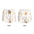 thumbnail image 5 of Picia Funny Chicken Pattern Women's 2 in 1 Athletic Running Shorts High Waisted Workout Casual Gym Sweat Shorts with Comfy Liner Zipper Pockets-Large, 5 of 9