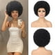 thumbnail image 1 of Zhuge Peluca afro suave de los años 70 para mujeres Pelucas de cabello afro rizado con flequillo Peluca afro de cabello sintético Peluca afro para uso diario en fiestas, Negro natural, 1 of 2