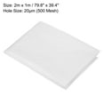 thumbnail image 2 of Uxcell 500 Mesh Paint Nylon Mesh Filter 79" x 39" Woven Net Sheet Mesh Filter Cloth for Paint Home Brewing Mesh Fabric, 2 of 6