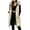 Beige, variant on cocolona Long Puffer Vest for Women Trendy Hooded Sleeveless Stand Collar Button Down Long Coat Quilted Winter Warm Snow Overcoat with Pocket