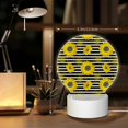 thumbnail image 6 of Sikiie Sunflowers On Black And White Stripes Acrylic Night Light Gift Custom Acrylic Night Light LED Lights for Bedroom Home Office, 6 of 9