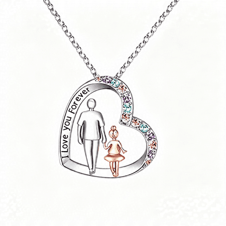 DESIGNICE Daughter Necklace from Dad Daddy Father Valentines Birthday Gifts for Kids Girls Teen Tween Jewelry 8 10 12 13 14 16 11 Dad Daughter Birthday Gifts
