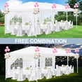 thumbnail image 2 of Hoteel Party Tent 10x30 Canopy Tents for Parties with 4 Removable Sidewalls, Patio Camping Gazebo, Portable Tent for Parties, Weddings, BBQ, Waterproof, White, 2 of 12