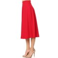 thumbnail image 3 of Women's Flared Lightweight Elastic Midi A-line Skirt, 3 of 7