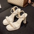 thumbnail image 2 of 2023 Sandalias de moda Simple Sexy Crystal Fashion Sandalias de mujer Gladiador Hebilla Correa Casual Sandalias de tacón alto Mujer Sandals38 Gao Jinjia LED, 2 of 2