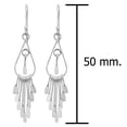 thumbnail image 4 of Stylish Teardrop Cascading Chandelier Sticks Sterling Silver Dangle Earrings, 4 of 5