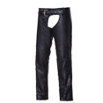 thumbnail image 1 of Ladies COWHIDE PREMIUM low-rise chaps ,BLK ,L, 1 of 1
