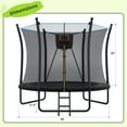 thumbnail image 6 of Noble House 8FT Backyard Steel Recreational Trampoline, Enclosure Net with Ladder, for Kids and Toddlers, Black, 6 of 7