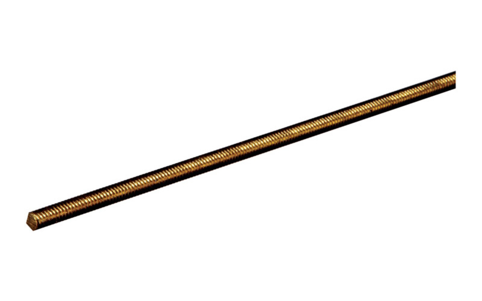 SteelWorks Corporation 11509/12106 1/4"-20 X 12 Threaded Rod NF Brass