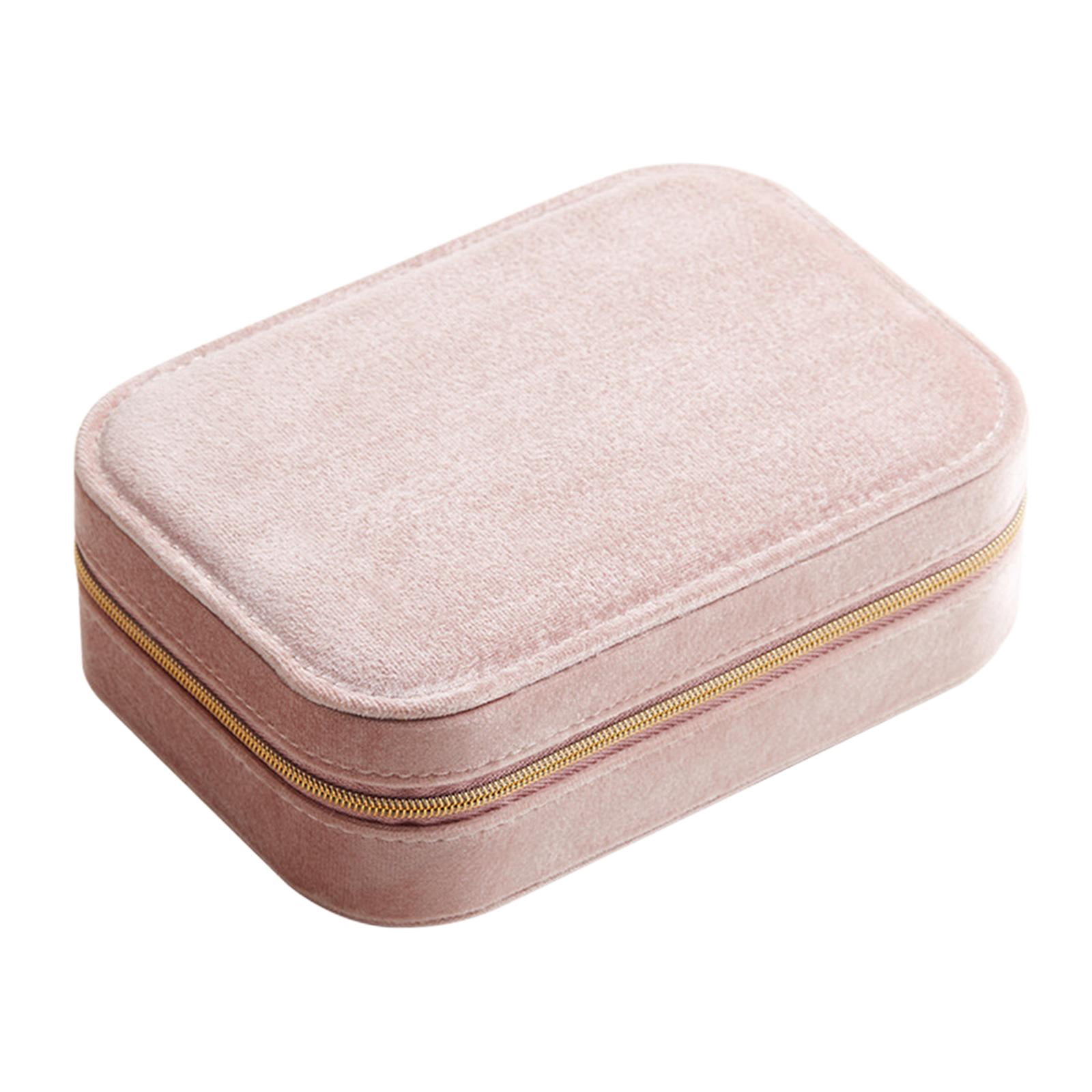 FVDPWYE Earrings Organizer Jewelry Showcase ,Travel Storage Case Chic with Hanging Hooks pink