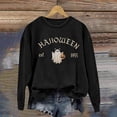 thumbnail image 2 of Gunia Halloween Ghost Sweatshirts For Women Graphic Crew Neck Long Sleeve Thin Pullover Top Hoodie Fall Fashion Clothes Black S-2Xl, 2 of 3