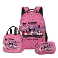 thumbnail image 2 of Kuromi Anime Backpack Set 3 Pieces with Lunch Bag and Pencil Case for Women Men, Fashion Daypack, Classic High Backpack for Teens, Travel Laptop Backpacks, 2 of 11