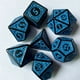 thumbnail image 2 of Juego 7 Dados Poliédricos Numéricos Acrílicos para Reunión Familiar () Azul, 2 of 4