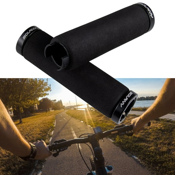 Neinkie Bike Handlebar Grips, Single Lock on Bicycle Handle Bar, for BMX, Mountain, MTB, Beach Cruiser, Scooter, Folding Bike, Soft Non-Slip-Rubber Hand Grip