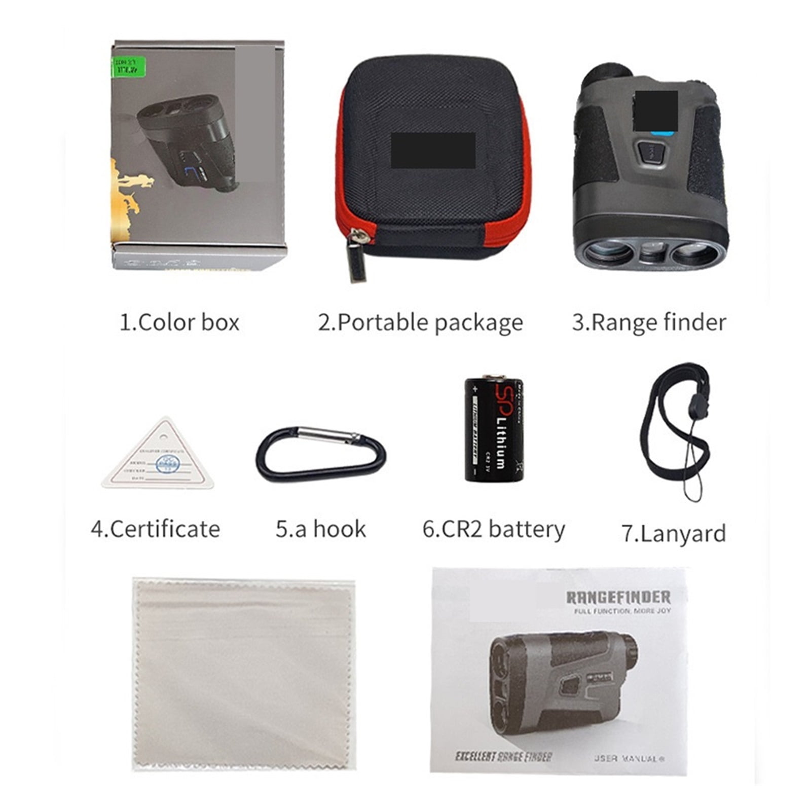 Portable Rangefinder Telescope 1000m Outdoor Distance Meter Speed Sport Golf Rangefinder Lock Flag Slope Adjusted ,High Accuracy Position