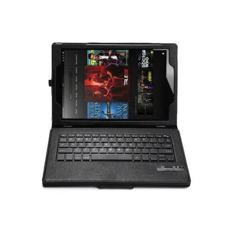 Leather Case Cover With Bluetooth Keyboard for Fire HD 10 2015 Tablet
