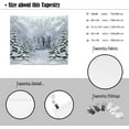 thumbnail image 2 of Christmas tree tapestry winter scene background fairyland snowflakes twinkling snow scene Christmas decoration party decoration-70x90inchwhite, 2 of 3