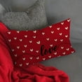 thumbnail image 3 of Valentines Day Pillow Cover 12x20 inch Farmhouse Valentines Day Decor for Home Red Love Heart Valentine Pillows Decorative Throw Pillows Valentines Day Decorations, 3 of 6