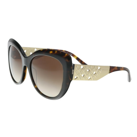 Bulgari BV8198B 544113 Dark Havana Butterfly Sunglasses for Womens
