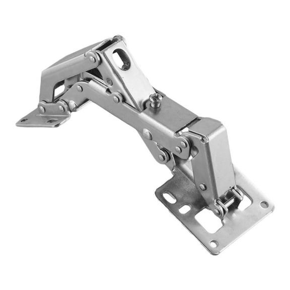 170 Degree Soft Close Cabinet Hinges Nickel Plated Hydraulic Concealed Hinges for Kitchen Wardrobe Cupboard Silver