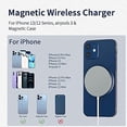 thumbnail image 5 of Cargador de inducción inalámbrico magnético de 15 W para iPhone 14/14 Pro/14 Pro Max/14 Plus/13/13 Pro /13 Pro Max/13 Mini/12/12 Pro Max /11/11 Pro/11 Pro Max/SE/XR / XS Máx/XS/X/8P JM, 5 of 5