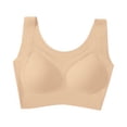 thumbnail image 3 of Liuchenyi Hot Sales Underoutfit Bras for Women Jelly Bras for Women No Underwire Comfort Wireless Push Up Bras Seamless Scalloped Lift Everyday Bralettes Khaki, 3 of 5