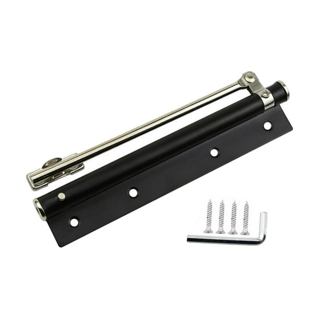 Tnarru Fermeture Automatique de Porte Robuste Réglable Auto-Fermant Charnière de Porte Ressort pour Ajustement Résidentiel Noir