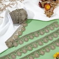 thumbnail image 2 of 7.5 Yard Flower Lace Trim 1.5” Embroidery Lace Ribbon Vintage Decorative Lace Trim Metallic Lace Fabric Ribbon for DIY Clothing Sewing DIY Crafts Dress Hair Accessories Curtain Home Decor, 2 of 7