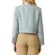 thumbnail image 3 of BLAZER CORTO DE TRABAJO PARA MUJERES INSPIRE CHIC DE MANGA LARGA ELEGANTE CHAQUETA DE TWEED M AZUL, 3 of 5