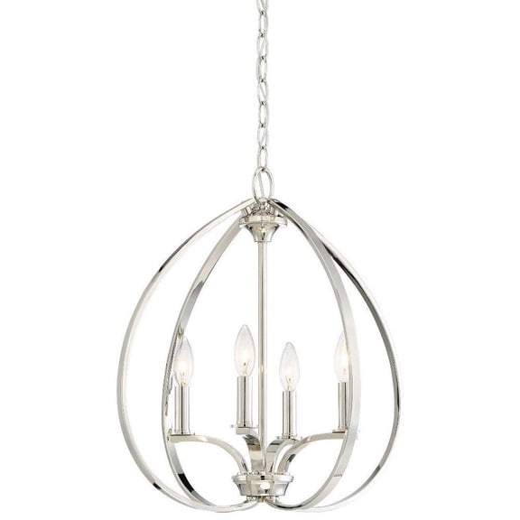4 Light Pendant in Transitional Style 20.5 inches Tall By 19 inches Wide Bailey Street Home 57-Bel-2254891