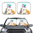 thumbnail image 2 of Easygdp Soins pour Animaux Toilettage pour 2 Pcs Pare-Soleil Pliable pour Voiture Pare-Brise avant Protection Solaire pour Voiture, SUV, Camion-Petit, 2 of 6